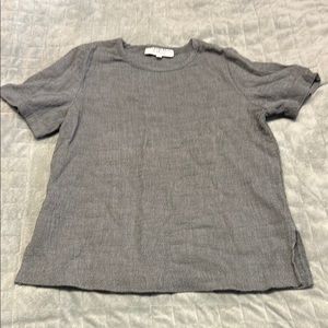 Cynthia Max Relax Gray Short-Sleeve Shirt, Rayon, Cottom, Size S